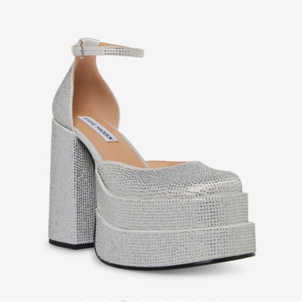 NIB Steve Madden Rhinestone Platforms, “Charlize” Last One!